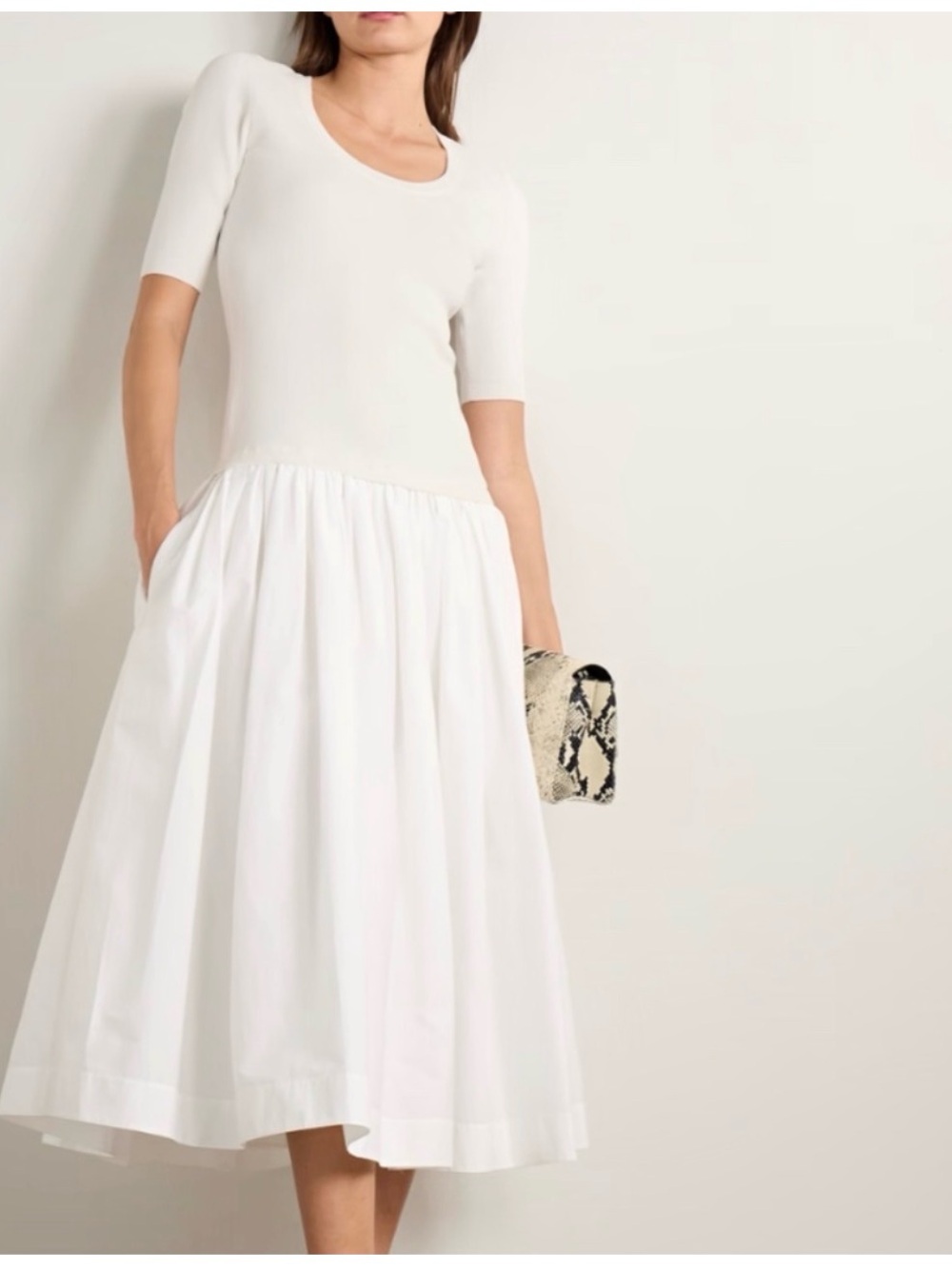 NWT White Scoop Neck Dress